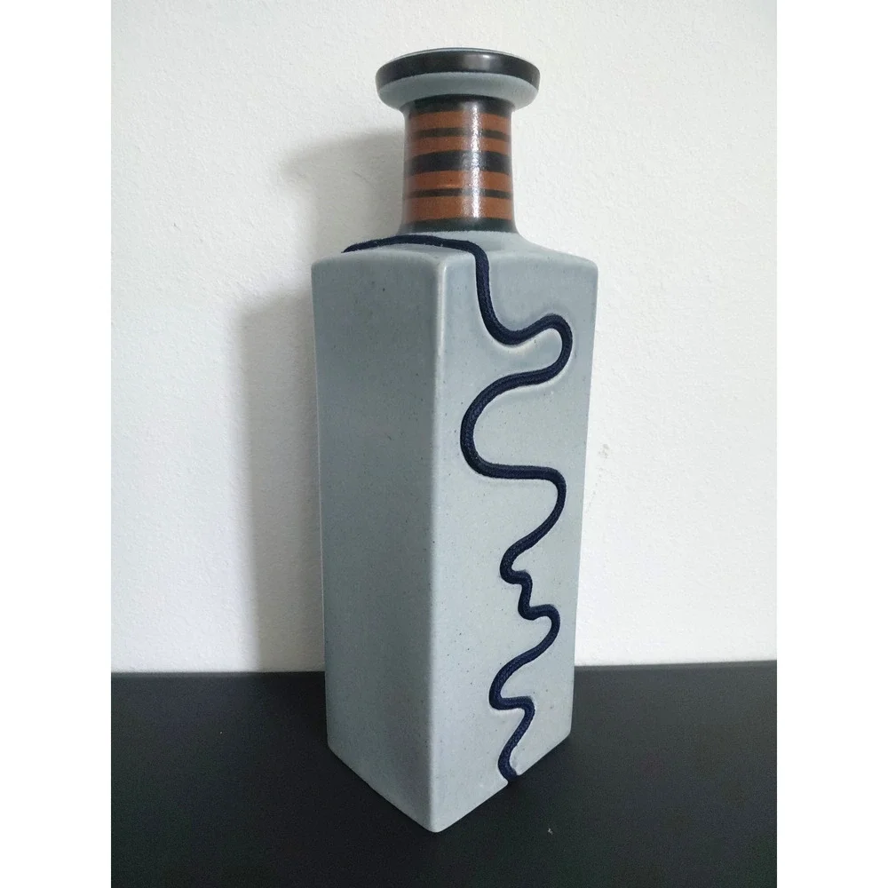 Lapid Israel Pottery Mid Century Inlaid 14